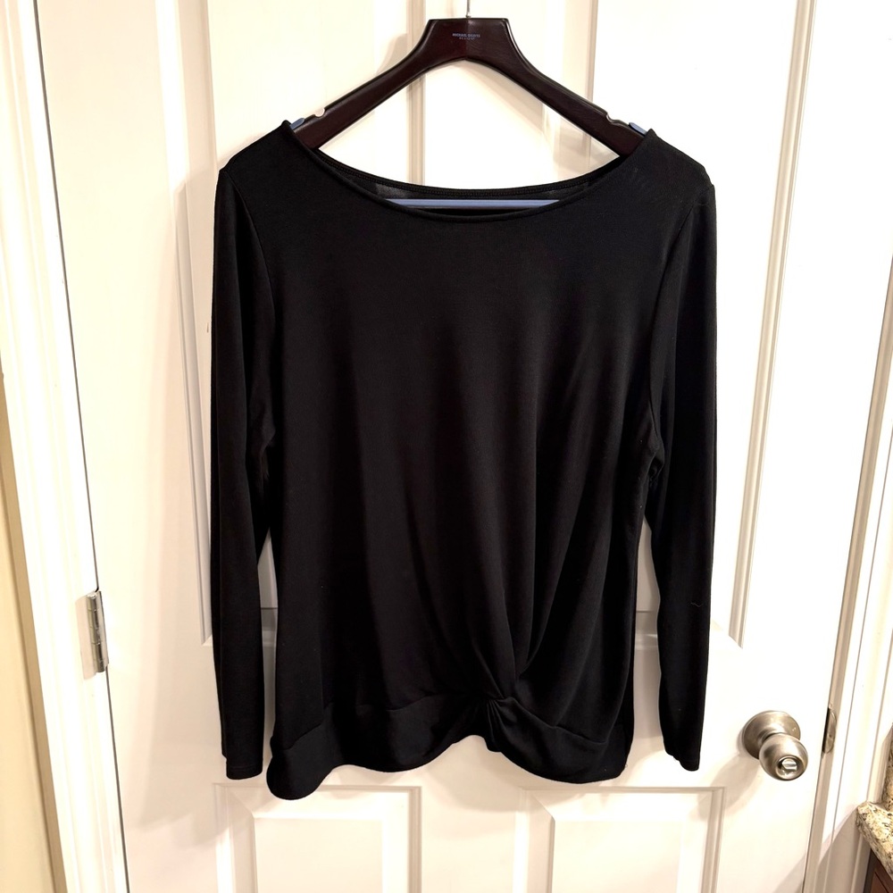 LOFT Black Women's Twist Detail Sweater 16 / 18 Plus
